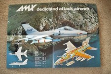 * Vintage 1980s Aermacchi AMX promotional brochure poster * A2 size