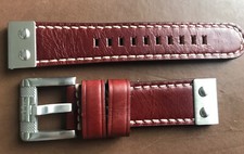 Genuine TW Steel Leather Watch Strap & Buckle 22mm Burgundy / Brown TWS25
