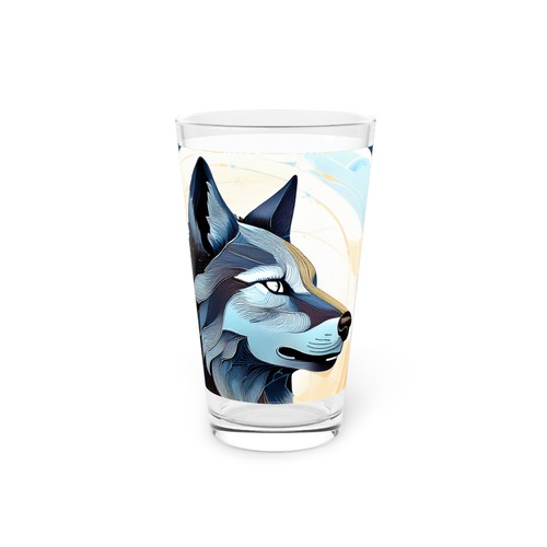 Isometric art wolf - wolf, glass