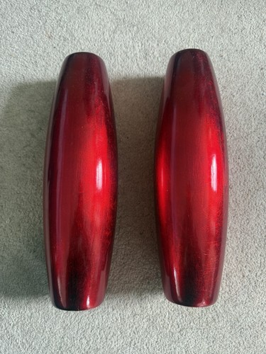 Tall slim red decorative vase - slim,