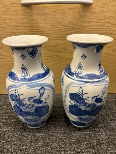 Pair vintage chinoiserie blue - vintage,