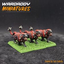 Pro painted Warhammer fantasy Chaos flesh hounds ×3 OOP *RARE* oldhammer 