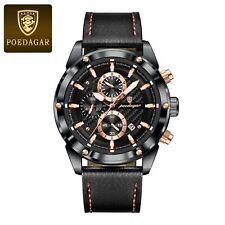 Luxury Mens Leather Watch Date