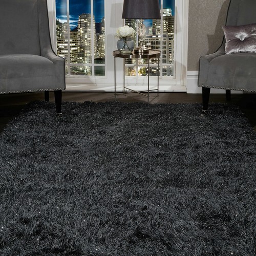 5cm black large shaggy - 5.5cm,