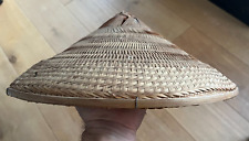 Vintage Chinese Woven Bamboo Coolie's Shape Hat Diameter 41cm