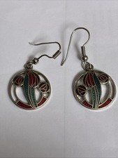 Celtic Sea Gems Enamelled Drop Earrings