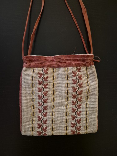 Antique drawstring bag - drawstring,