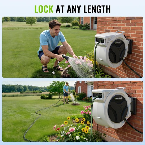 Wall mounted retractable hose - wall-mounted,
