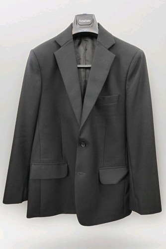 Pure wool black - black, herringbone