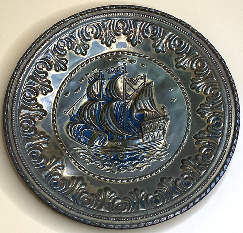 Embossed plate brass - wall, hang