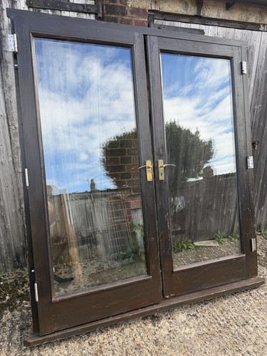 Hardwood french doors - french, set