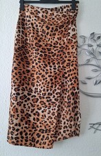 Silk Style Leopard Print Faux Wrap Skirt - ZARA