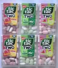 TIC TAC TWO  MIXED FLAVOURS SUGARFREE 6 PACKS.6x38.5g. 2 FLAVOUR  EACH BB 02/26