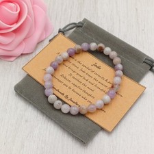 Lavender jade bracelet stretch - jade,