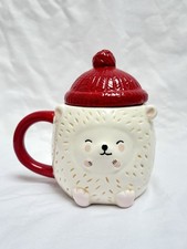 Cute Hedgehog Mug with Red