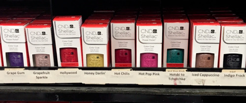 Cnd shellac gel - polish, (red