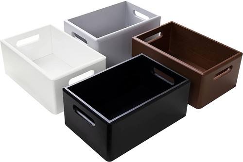 Wooden crate with - with, handles