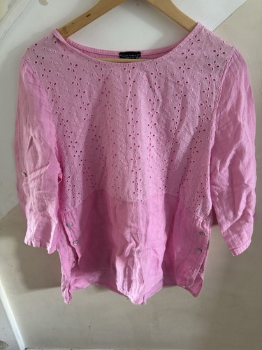 Pink oversized 100 linen - 100%,