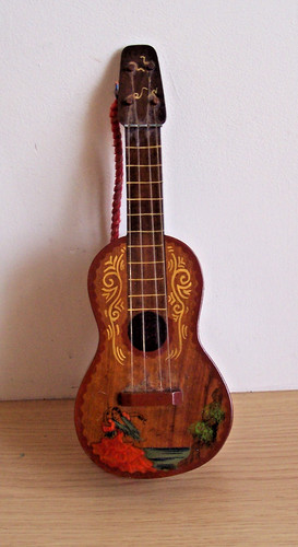 Vintage spanish guitar musical - vintage,