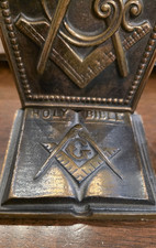 Vintage masonic brass bookends - vintage,