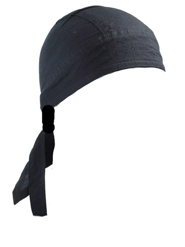 Black bandana cap head - black,