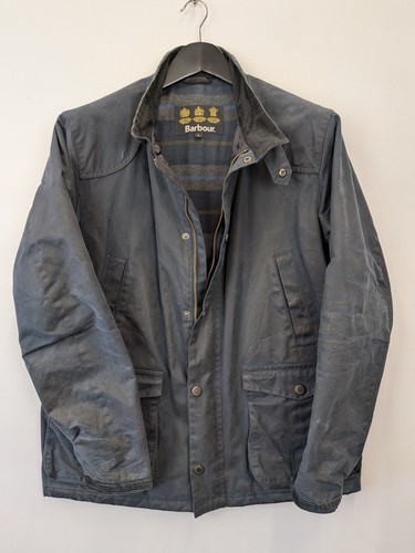 Barbour leeward navy waxed - navy,