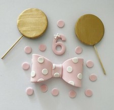 Minnie Mouse Bow Ears Cake Topper set Decorations edible figure PERSONALISED kit