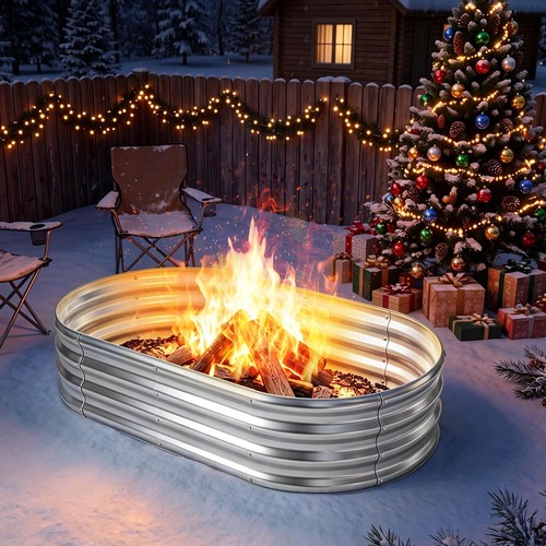 Large fire pit oval - large,