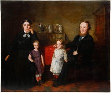 1870 Oil - Victorian Family