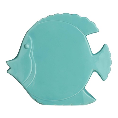 Turquoise fish ceramic - fish,