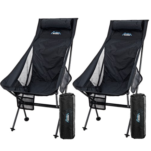 High back camping chairs - chairs, 2