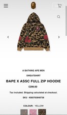 Bape X ASSC Full Zip Hoodie