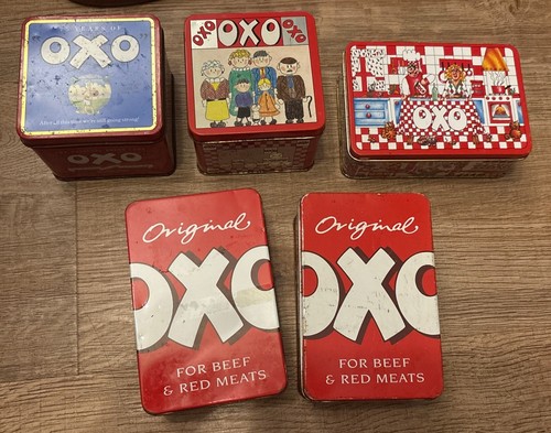 Vintage oxo cubes tins job - vintage,