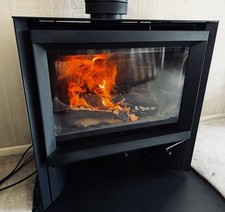 Contemporary Fuel Efficient Wood Burning Stove and flue; excellent condition. 