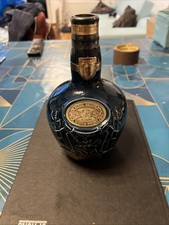 SPODE Chivas Royal Salute Whisky Bottle, Blue. Collectable Vintage Ceramics