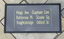 Vintage Original London AEC Routemaster Bus Blind, Mounted Framed 100x50cm