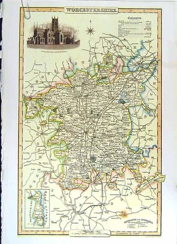 Original old antique - original, print