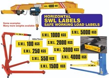 Safe working load labels - safe,