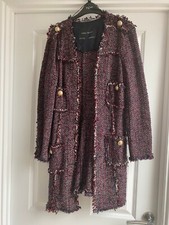 New Zara Tweed Coat Size Small