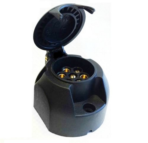 7pin black plastic plug 12n - black,