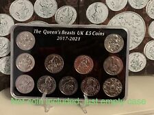 2017 - 2021 The Queen’s Beasts £5 Coin Empty Display Case + Stand (NO COINS)