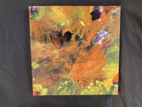 Original acrylic pour - pour, painting