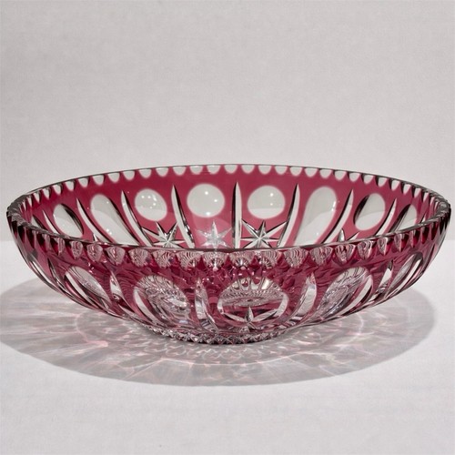 Vintage cranberry cut - cranberry, crystal