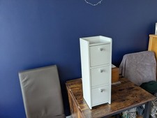 Slim 3 Drawer Bathroom Unit White Used rrp £49