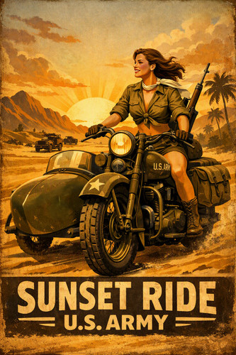 Sunset ride classic - ride,, military