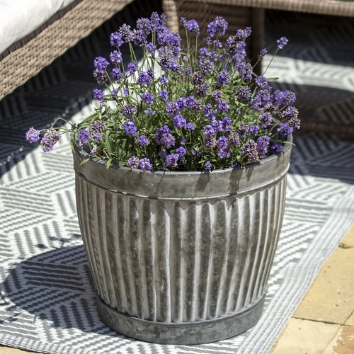 Galvanised ribbed round - ribbed, garden