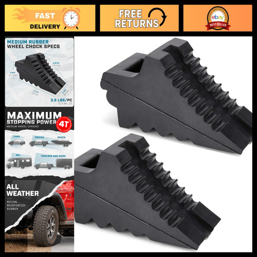 Rubber wheel chocks 2 - wheel,