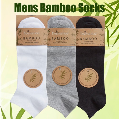 Mens bamboo trainer liner low - bamboo,