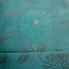 Jacquard Teal Eyelet Curtains