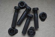 KITCHEN CABINET PLINTH FEET/LEGS 100mm x4 BLACK CARCASE UNIT BASE LEGS